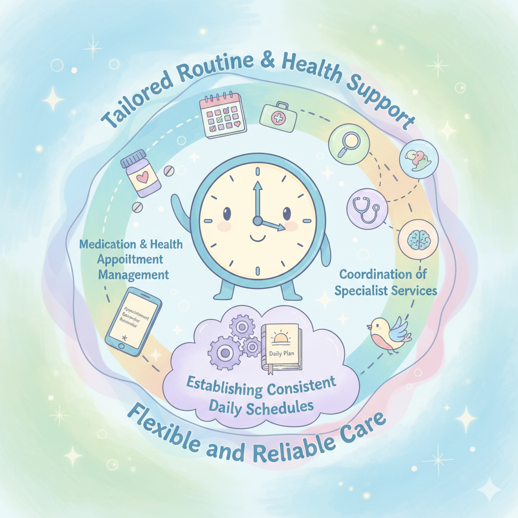Icon representing health management and daily routines.